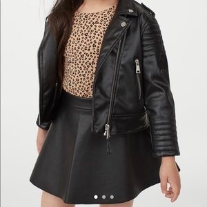 Toddler faux leather skirt